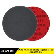 차량 광택기 무선 폴리셔 Mirka 8A241 Abralon 1804000 그릿 스폰지 상딩 디스크 폼 후크 및 루프 사포 5 인치 6 연마 버핑, 600+3pcs+125mm