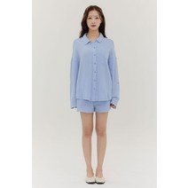 면 셔츠 투피스 셋업