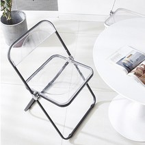 투명 손님용 강의실 예배 의자 접이식 의자 공연장 철제 의자 접히는 간의, 화이트