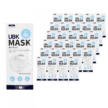 UBK 황사 마스크 대형 KF80, 10개입, 20개, 화이트