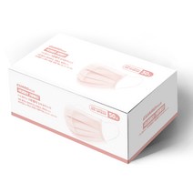 제로가드 가드플러스 국산 일회용 덴탈 마스크, 코랄, 50개