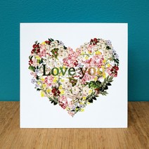 물가 보타닉 카드 +봉투 [러브유] 축하카드 메세지카드 감사카드 꽃집카드, 상세 설명 참조