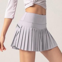 테니스연습기 테니스볼머신 테니스용품 여성 스포츠 테니스 스커트 골프 피트니스 반바지 하이 웨이스트 운동 달리, Deep Grey Purple+XL