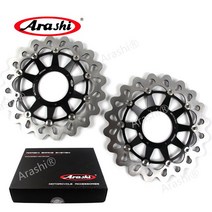 Arashi 1 Pair 320mm CNC 프론트 브레이크 디스크 로터 HONDA CBR1000RR CBR 1000 RR 2008, 06 2 Pieces Black
