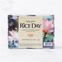 [메가마트]라이스데이 연꽃과 어성초를 담은 쌀비누 청 100g*4개, 100g, 16개