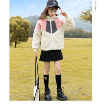 (국내배송)아이짱 초등학생 주니어 여아 따뜻한 뽀글이후드점퍼 고학년