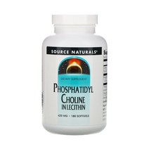 Source Naturals 소스 내츄럴스 포스파티딜 콜린 레시틴 Phosphatidyl Choline Lecithin 420mg 180소프트젤