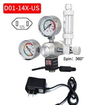 원형어항 물고기 탱크 diy co2 레귤레이터 솔레노이드 vvalve 버블 카운터 미세 조정 밸브 co2 반응 제어 시스템 감압 밸브, spin-x-ac100-240v-us, g5-8