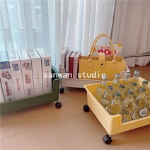 sanwan 정리 이동식 수납 케이스, big, 녹색