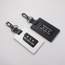 골프네임택 세인네임텍 이름과 전화번호 등 레이져 각인 이름표, 소형 검정, 골프로고, 선물용 케이스 추가
