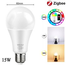 코번트 ZigBee 스마트 전구 15W 와이파이 원격 제어 홈 LED E27 색상 RGB B22 실내 디밍 가능 매직 램프 Alexa Google 홈과 함께 작동, [01] E27, [03] 4피스 light bulb