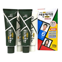 세븐에이트 무향료 칼라크림 염색제 1제 120g x 2p + 2제 120g x 2p + 염모제, 자연스런 갈색, 2개