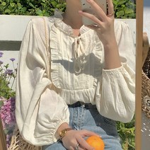 코코블랑 / 블리 프릴 리본 블라우스