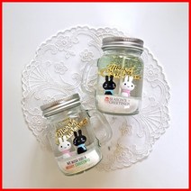 (손잡이*2개) 목도리토끼- 크리스마스 젤캔들 키트DIY, 블랙체리/레드