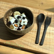 에꼬앙주 코코넛 볼 친환경 샐러드 우드 보울 스무디 시리얼 아사이 요거트 그릇 by 앙주파크, 1개, 코코넛 내추럴