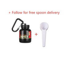 야외 스포츠 100ml 미니 휴대용 단백질 용기 파우더 병 with Whey keychain 건강 깔때기 의학 상자 small water cup