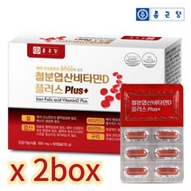 종근당 임산부 천연 철분제 산전영양제 엽산 구리 2통 임신선물 수험생 노인 환자 빈혈 어지러울때 보조제