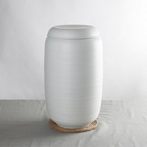 고백자 골 지통형 쌀독 20kg 소금항아리 현관소금