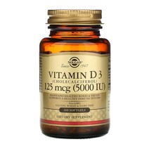 솔가 비타민 D3 Cholecalciferol 125Mcg 5000Iu Solgar Vitamin Chol Ci Ep 100정