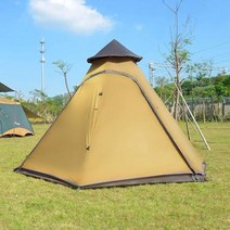 몽골텐트 행사천막 캐노피 옥상천막 야외 몽골어 유르트 텐트 방수 더블 레이어 코너 인도 천막 캠핑 인용, Brown