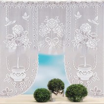 침실 roman blind Kitchen valance window 얇은 명주 그물 커튼 유럽 화이트 레이스 쉬어 커튼 커피 디바이더 커튼