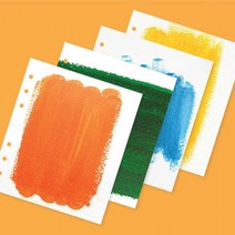 잼스튜디오 A6 WIDE 6공 아크릴 페인팅 리필 속지 다이어리, 상세페이지 참조