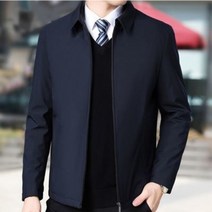 남성 봄자켓 일본스타일 브랜드 비즈니스 남성 캐주얼 코트 턴 다운 칼라 단순 중년 노인 남성 아빠 옷 사무실 겉옷 지퍼 후드 작업복 외투 루즈핏 트렌디한브랜드 재킷 바람막이