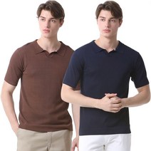 르오트 베이직 카라 품격있는 남성 썸머 니트