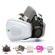 화재 방독면 방독 마스크 공기 호흡기 하프 스프레이 페인트 가스 보호 안전 작업 방진, 6200-17-1