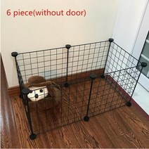 애완 동물 게이트 울타리 케이지 개 고양이 게이트 용품 집 보안 가드 인클로저 개 울타리 강아지 개집 집 DIY 설치 훈련 애완동물 게이트 울타리 케이지, 8 pcs, CHINA, Black without Door
