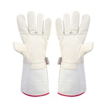 초저온 드라이아이스 액화 장갑 작업 냉동글러브 석유 냉동 액체질소, 26cm 왼손 겉면 소가죽 살짝 파손