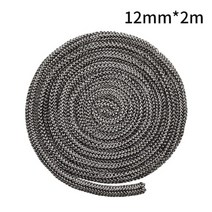 캠핑 난로 무동력 팬 히터 6/8/10/12mm 검정색 가스켓 코드 2m 스토브 도어 벽난로 고온 우드버너 씰링 로프 교체, 04 12mmx 2m