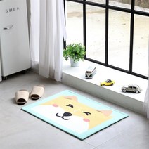 주방매트 사계절 소형 대형 키친매트 물세탁 미끄럼방지 현관 욕실 주방 발매트, 보아 민트