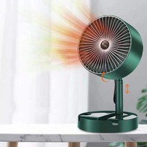 선풍기형히터 전기난로 전기히터 세라믹 회전형, 그린