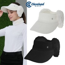 [최초가 90 000원] [클리브랜드골프] FUR 트리밍 귀마개 여성 니트 썬캡 바이저_CGKWCP1902