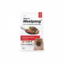 [페노비스] 강아지화식 습식 자연식사료 미트팡 - 소고기&돼지고기(80g)X6팩, 단품, 단품