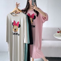 미키 미니 디즈니 정품 8부 데일리 원피스 잠옷 파자마 홈웨어