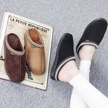 에스큐에스샵 국산 스웨이드 털슬리퍼 겨울 방한슬리퍼 털실내화 사무실슬리퍼 - SW-인디안 퍼