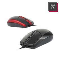 [For LG] 유선 광마우스 M-1200, 레드, 없음