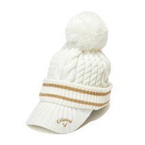 캘러웨이 비니 바이저 C22291219 여성 골프 모자 니트 겨울 Callaway 아울렛, 4.화이트
