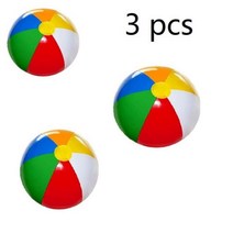 야외 수영장 놀이 공 풍선 비치 볼 여름 수영 장난감 수상 게임 스포츠 물 튀는 공 물 놀이 장비, 3pcs