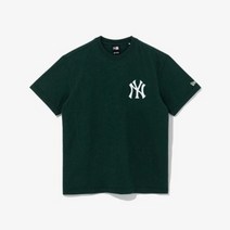 뉴에라 MLB 헤비 코튼 뉴욕 양키스 반팔 티셔츠 다크 그린 13086577