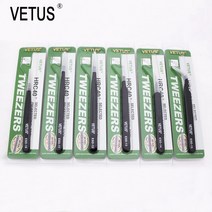VETUS 6pcs ESD 10 11 12 13 14 15 전자 핸드폰 수리 도구 키트 용 정전기 방지 스테인레스 스틸 족집게 세트, [01] 6in1