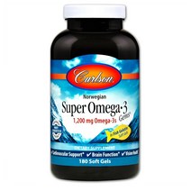 Carlson Labs 칼슨 랩스 노르웨이 슈퍼 오메가3 180 소프트젤, 1세트, .