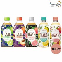 [KT알파쇼핑]웅진식품 티즐 피치우롱티/유자그린티/자몽블랙티 제로 500ML 10펫, 피치얼그레이 제로