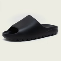 이지 슬라이드 슬리퍼 연예인 쿠션 실내화, 블랙 + 43