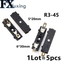 5pcs R3-45 대만 SCI 퓨즈 홀더 PBT 6*30mm 15A 125V (UL 불꽃: 94V-0) 8A 5*20mm 박스 내부 10A, 02 6x30