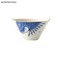 BLOWFISH FUGU 일본식 라면그릇/밥그릇 국그릇세트/냉면그릇/라면그릇/라면예쁜그릇, 20cm, D