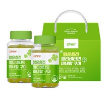 GNM 행운충전 멀티비타민 미네랄 구미 선물세트 (총 2개월분), 2개, 60구미, 60정