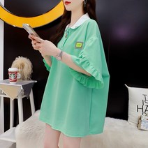 Ssysomey 순면 프린트 루즈핏 티셔츠